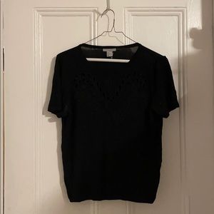 Embroidered sweater tee